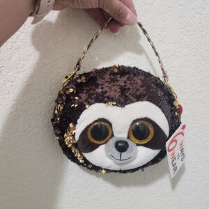 ***TY Fashion Flippy Sequin Purse - DANGLER the Sloth (8 inch) NWT